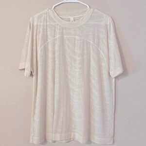Lululemon Sheer White Running Top Size 8
